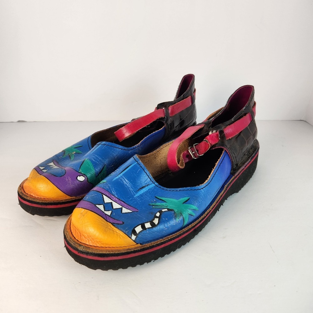 SoleTech Women's‎ Colorful Hand Painted Shoes Size 8